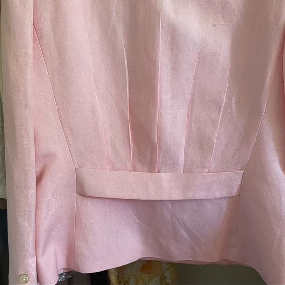 NWOT vintage Peabody House Linen Blazer, Pink - Picture 7 of 16